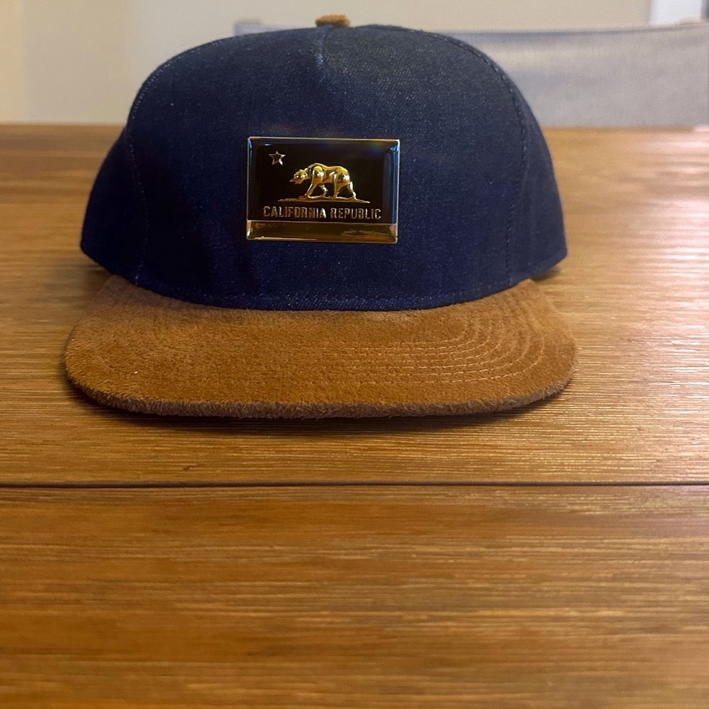 California Republic Flat Brim Snapback Hat
